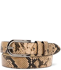 Dillard's 1.18#double; Snake Print Elongated Buckle Belt
