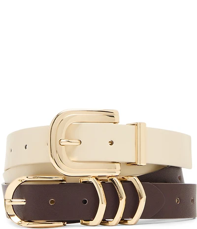 Dillard's 1.22#double; Creased Buckle & 1.18#double; Triple Keeper 2 For 1 Belt Set