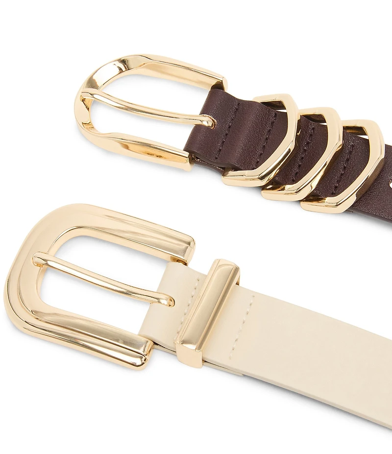 Dillard's 1.22#double; Creased Buckle & 1.18#double; Triple Keeper 2 For 1 Belt Set