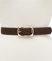 Dillard's 1.25#double; Distressed And Nubuck 2 For 1 Belt Set