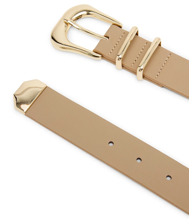 Dillard's 1.25#double; Micro Pebble Chunky Buckle Belt