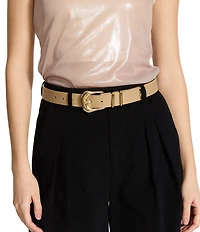 Dillard's 1.25#double; Micro Pebble Chunky Buckle Belt