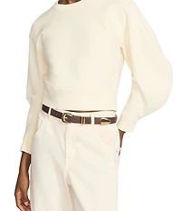 Dillard's 1.25#double; Nubuck & 1.18#double; Full Perforated Feathered Edge Saffiano 2 For 1 Belt Set