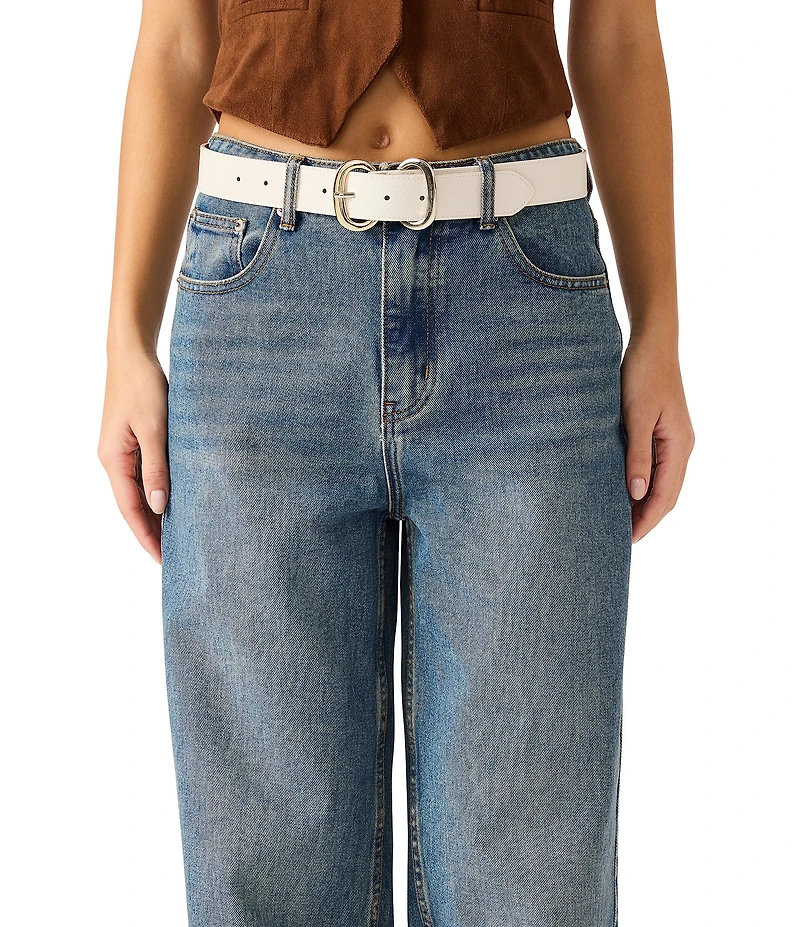 Dillard's 1.25#double; Two Tone Double Buckle Belt