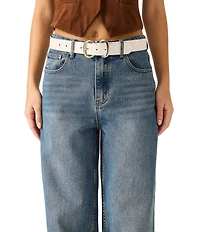 Dillard's 1.25#double; Two Tone Double Buckle Belt