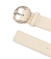 Dillard's 1.3#double; Layered Geo Buckle Belt