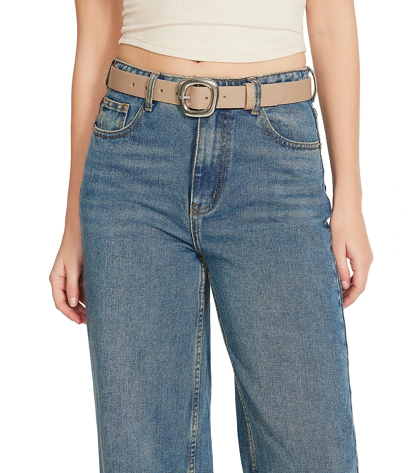 Dillard's 1.3#double; Organic Buckle Glazed Belt