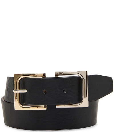 Dillard's 1.37#double; Mirrored Square Buckle Belt