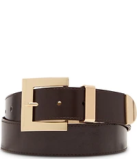 Dillard's 1.37#double; Square Buckle Glazed Belt