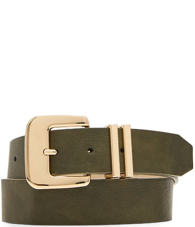 Dillard's 1.41#double; Wide Rim Buckle Textured Belt