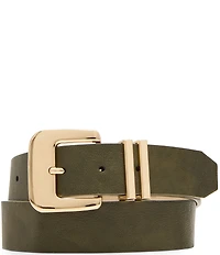 Dillard's 1.41#double; Wide Rim Buckle Textured Belt