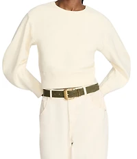 Dillard's 1.41#double; Wide Rim Buckle Textured Belt