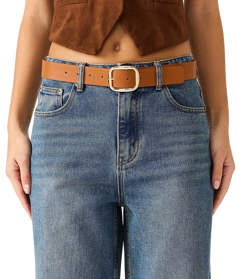 Dillard's 1.5#double; Floral Keeper Micro-Pebble Faux Leather 2 For 1 Belt Set