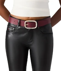 Dillard's 1.57#double; Beveled Stone Textured Reversible Belt