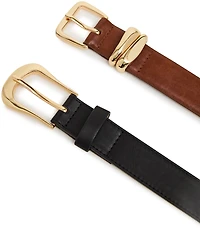 Dillard's Textured and Micro-Glazed Sculptural Keeper Belt Set