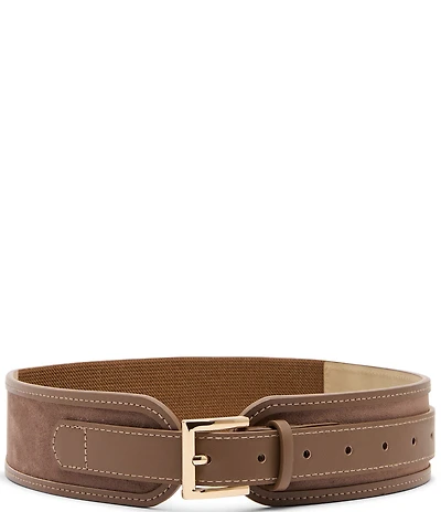 Dillard's 2#double; Suede Waist Stretch Belt