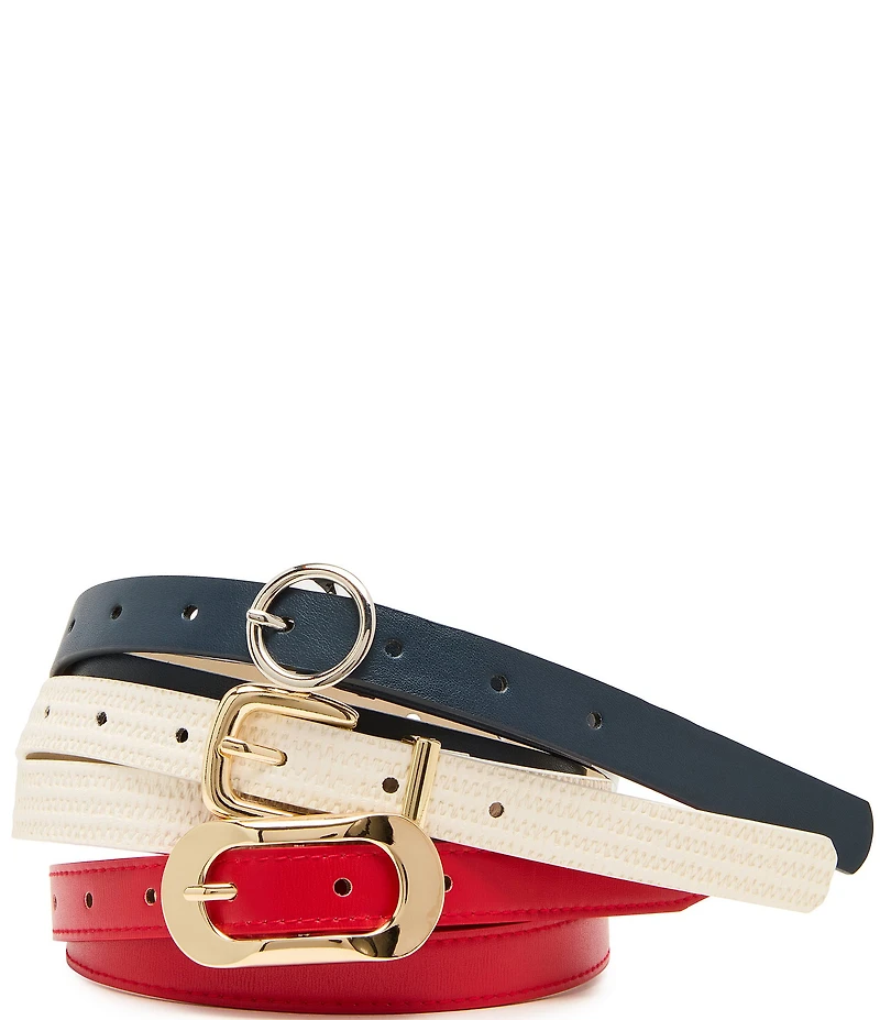 Dillard's Americana 3-For-1 Belt Set