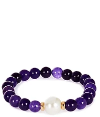 Dillard's Bead and Pearl Stretch Bracelet