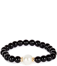 Dillard's Bead and Pearl Stretch Bracelet