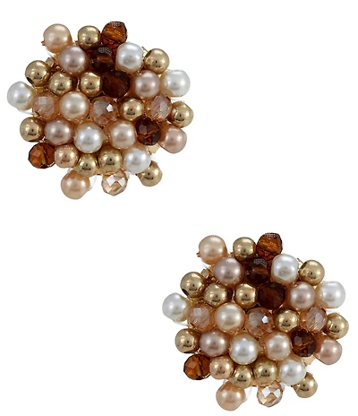 Dillard's Bead Cluster Stud Statement Earrings