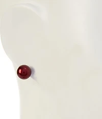 Dillard's Berry Pearl Stud Earrings