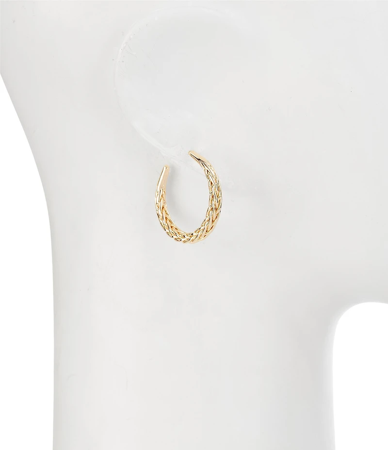Dillard's Braided Metal Hoop Earrings