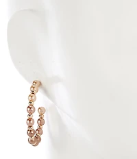 Dillard's Brown Multi Pearl Hoop Earrings