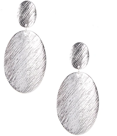 Dillard's Brushed Metal Duo Orbital Earrings