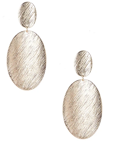 Dillard's Brushed Metal Duo Drop Earrings