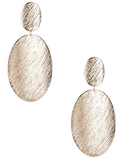 Dillard's Brushed Metal Duo Drop Earrings