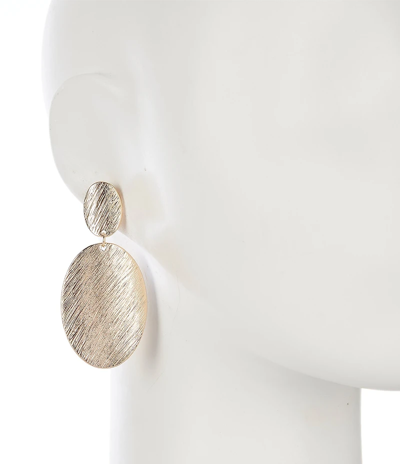 Dillard's Brushed Metal Duo Drop Earrings