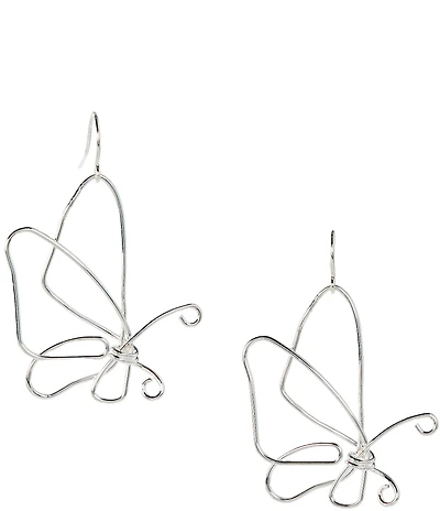 Dillard's Butterfly Wire Drop Earrings