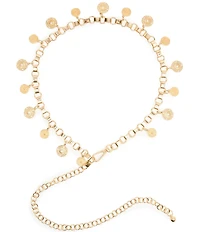 Dillard's Coin Dangle Chain Belt