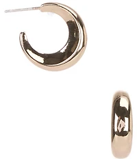 Dillard's Crescent Moon Metal Puffy Hoop Earrings