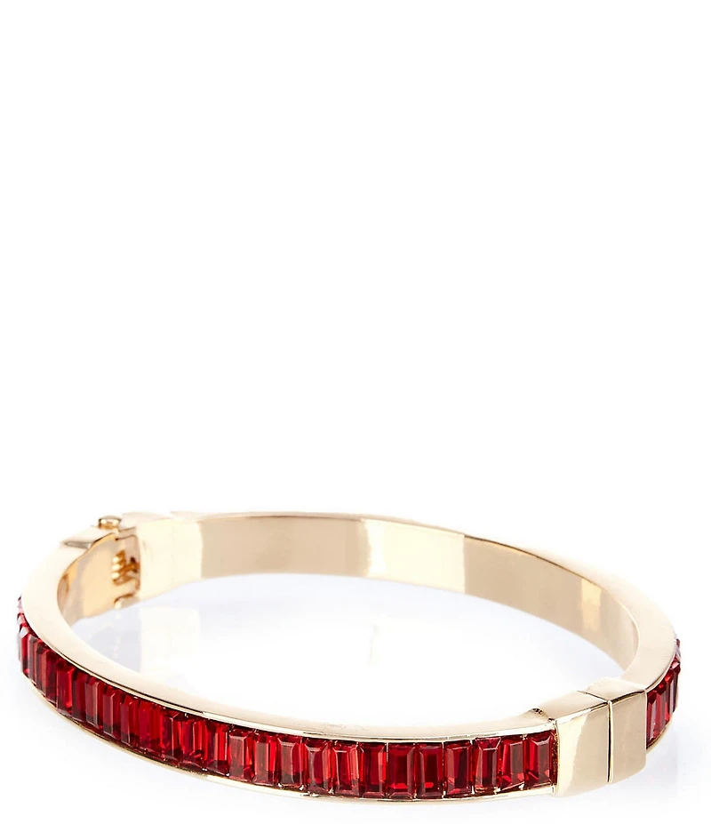 Dillard's Crystal Baguettes Inlay Bangle Bracelet