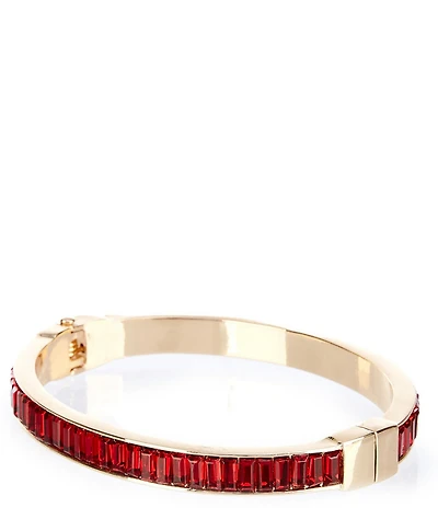 Dillard's Crystal Baguettes Inlay Bangle Bracelet