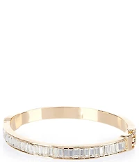 Dillard's Crystal Baguettes Inlay Bangle Bracelet