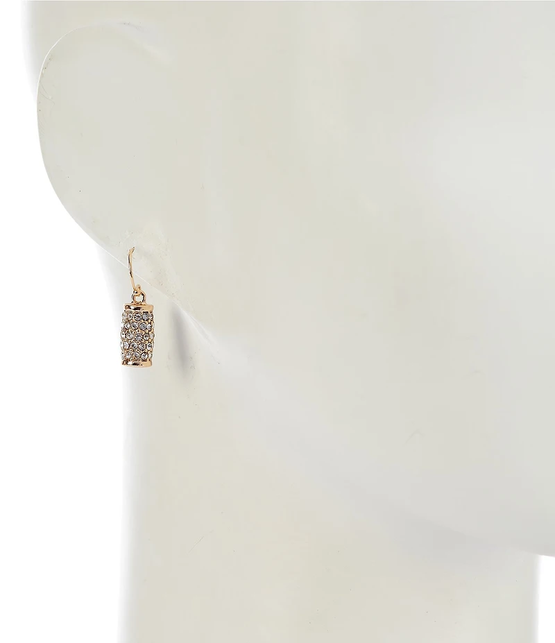 Dillard's Crystal Pave Rondelle Drop Earrings