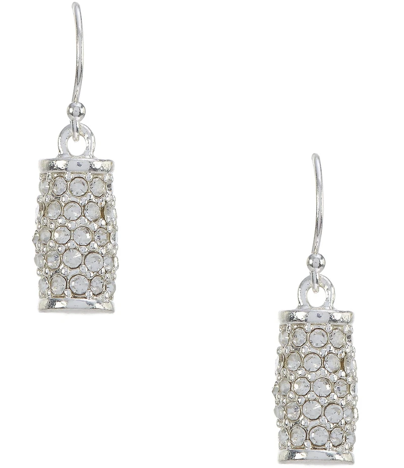 Dillard's Crystal Pave Rondelle Drop Earrings