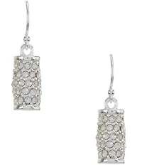 Dillard's Crystal Pave Rondelle Drop Earrings