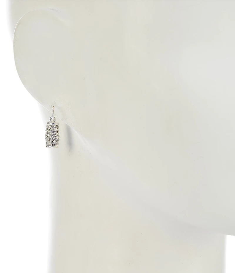 Dillard's Crystal Pave Rondelle Drop Earrings