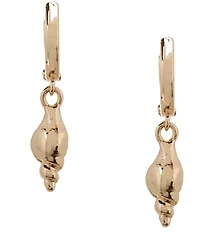 Dillard's Dainty Shell Hoop Drop Earrings