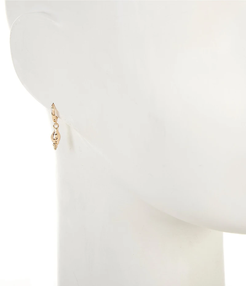 Dillard's Dainty Shell Hoop Drop Earrings