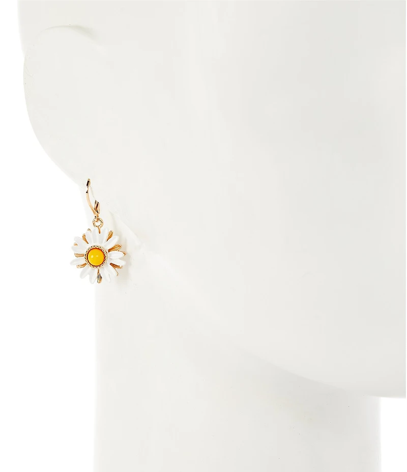Dillard's Daisy Flower Metal Drop Earrings