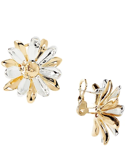 Dillard's Daisy Polished Metal Stud Earrings