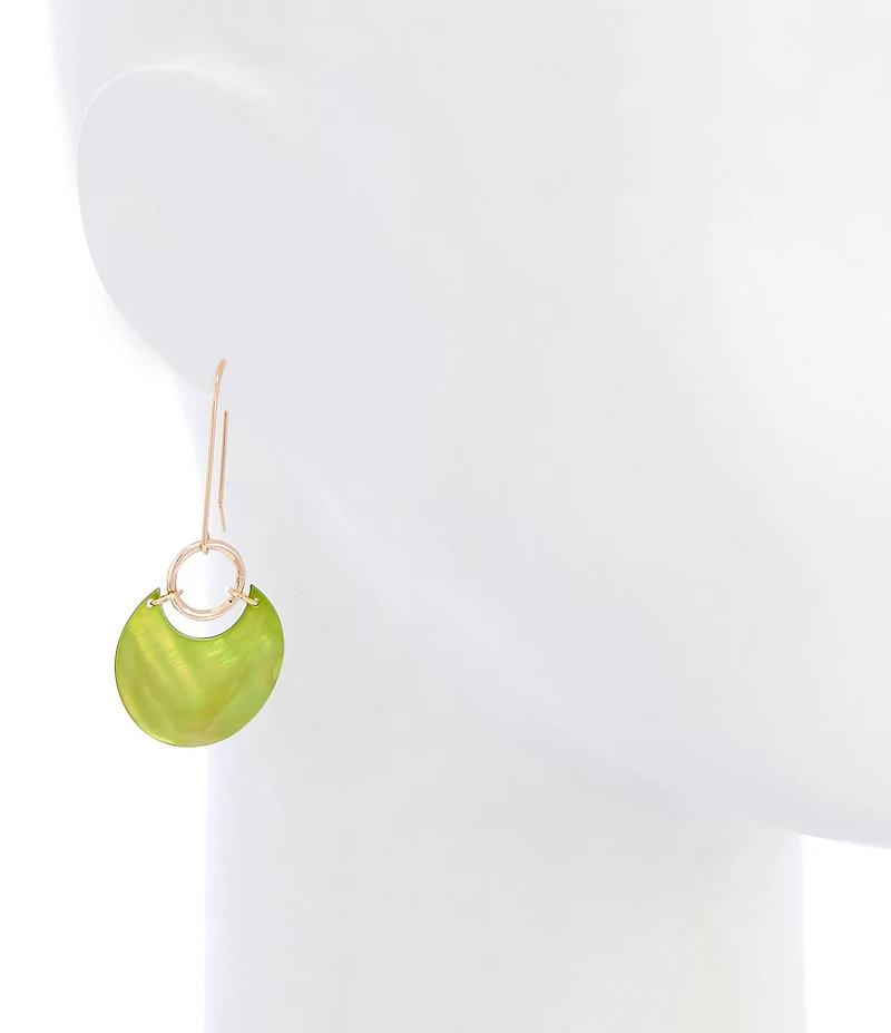 Dillard's Dyed Shell Round Resort Drop Earrings
