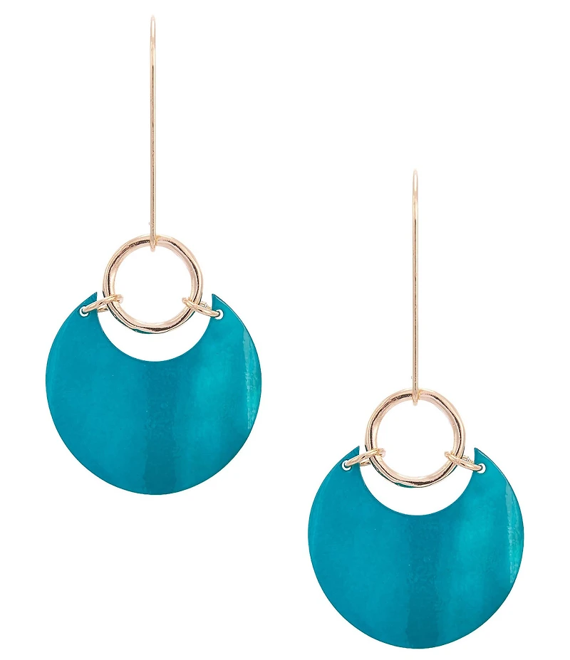 Dillard's Dyed Shell Round Resort Drop Earrings