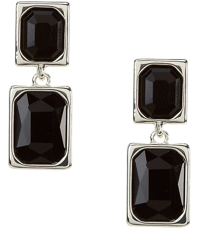 Dillard's Cushion Square Stone Double Drop Earrings