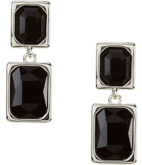 Dillard's Cushion Square Stone Double Drop Earrings
