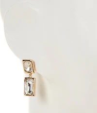 Dillard's Cushion Square Stone Double Drop Earrings
